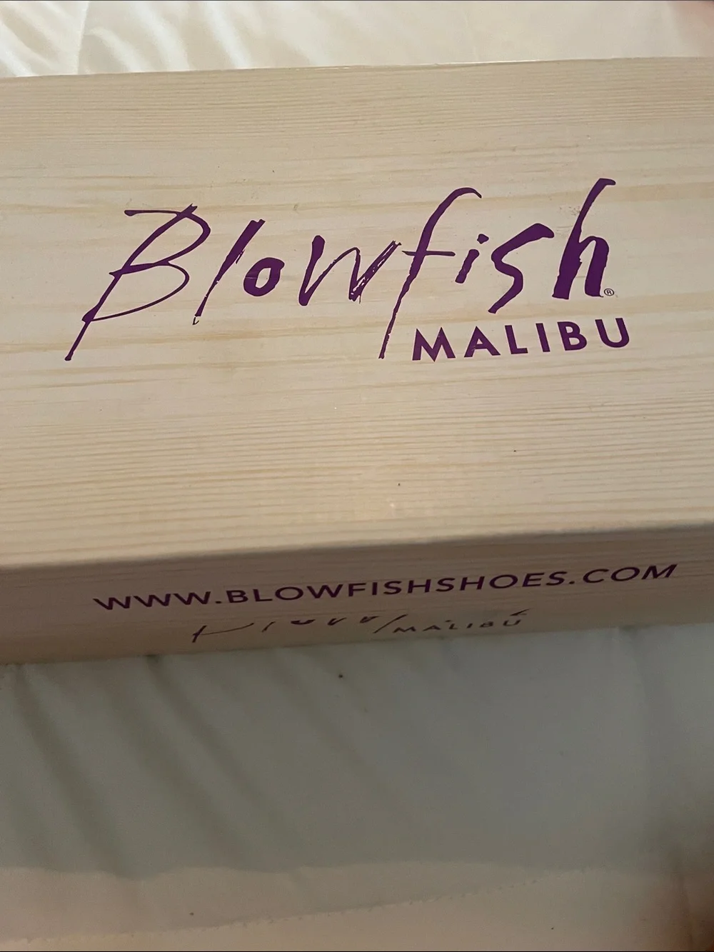 Blowfish Men's Sneakers - Purple Logo on Tan Box